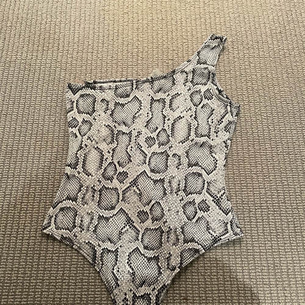 Snake print body suit
